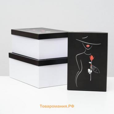 Набор коробок 3 в 1 ,белый, 30,5 х 20 х 13 - 26 х 17,5 х 11 см