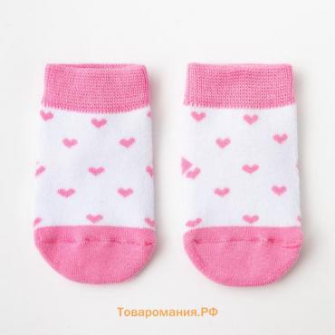 Носки детские махровые Крошка Я "Сердечки" р. 12-14 см