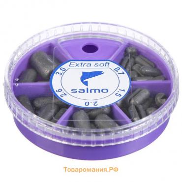 Грузила Salmo extra soft, набор №3 малый, 5 секций, 0.7-3 г, 60 г
