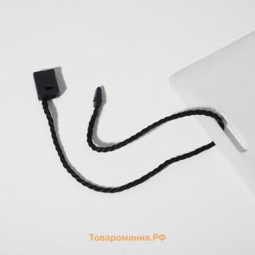 Биркодержатели веревочные с пластиковой пломбой, 1000 шт. чёрные