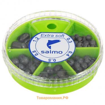 Грузила Salmo extra soft, набор №1 малый, 5 секций, 0.3-1.2 г, 60 г