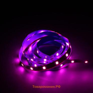 Фитолента светодиодная Luazon, 5 В, SMD5050, 1 м, IP20, 6.2 Вт, 60 LED/м, USB, мультиспектр.