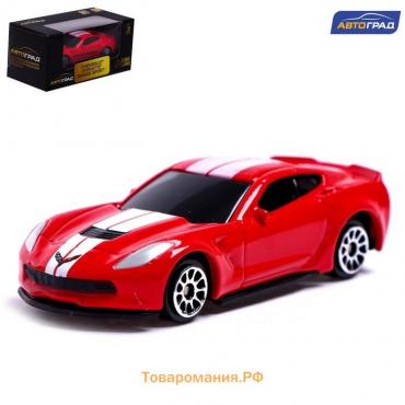 Машина металлическая CHEVROLET CORVETTE GRAND SPORT, 1:64, цвет красный