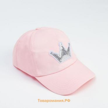 Кепка для девочки MINAKU "Королева" цвет розовый, р-р 52