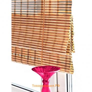 Римские штора из бамбука, 80х160 см, цвет микс