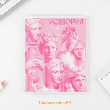 Тетрадь предметная 48 листов, А5, со справ. мат. «История», обложка мелованный картон 230 г внутренний блок в клетку белизна 96%