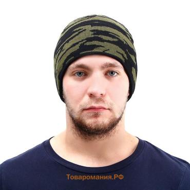 Шапка мужская на флисе, камуфляж