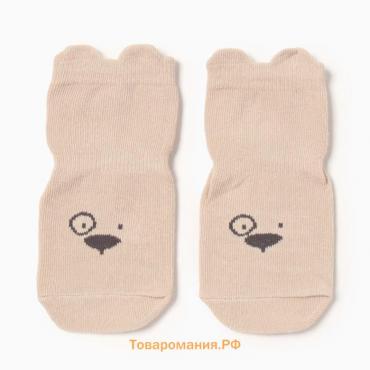 Носки детские MINAKU со стопперами цв.беж, р-р 12-13 см