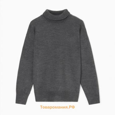 Джемпер вязаный женский MINAKU: Knitwear collection цвет антрацит, р-р 46-48