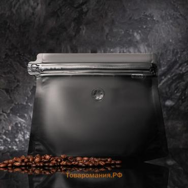 Пакет восьмишовный с замком, чёрный,17.5 х (19.5×22.5) х 4.5